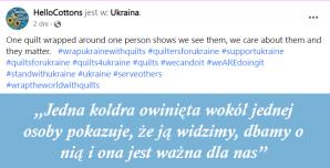 [VIDEO] Bezprecedensowa akcja miłośników patchworków z USA dla Ukrainy w Polsce