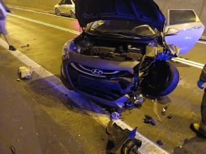 [VIDEO] Dramatyczny wypadek w tunelu Emilia na S1 -  kierowca pędził 170 km/h 