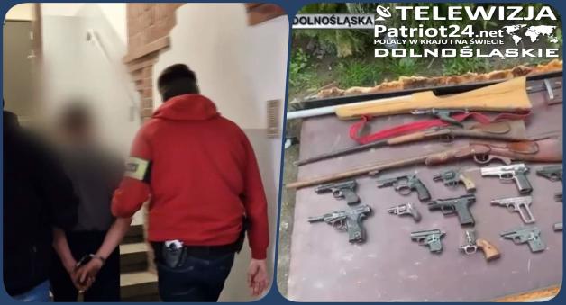 [VIDEO] Uderzenie dolnośląskich policjantów w handel bronią i narkotykami