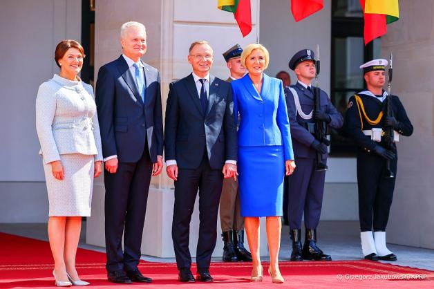 [VIDEO] Prezydenci Polski i Litwy o współpracy na rzecz bezpieczeństwa