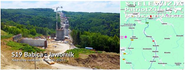 [VIDEO] Najwyższa estakada S19 Babica–Jawornik rośnie na Podkarpaciu
